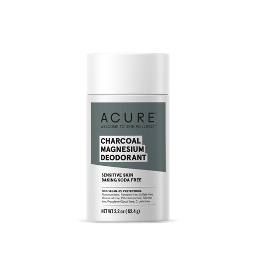 Magnesium & Charcoal Deodorant, desodorante de magnesio de carbón para piel sensible