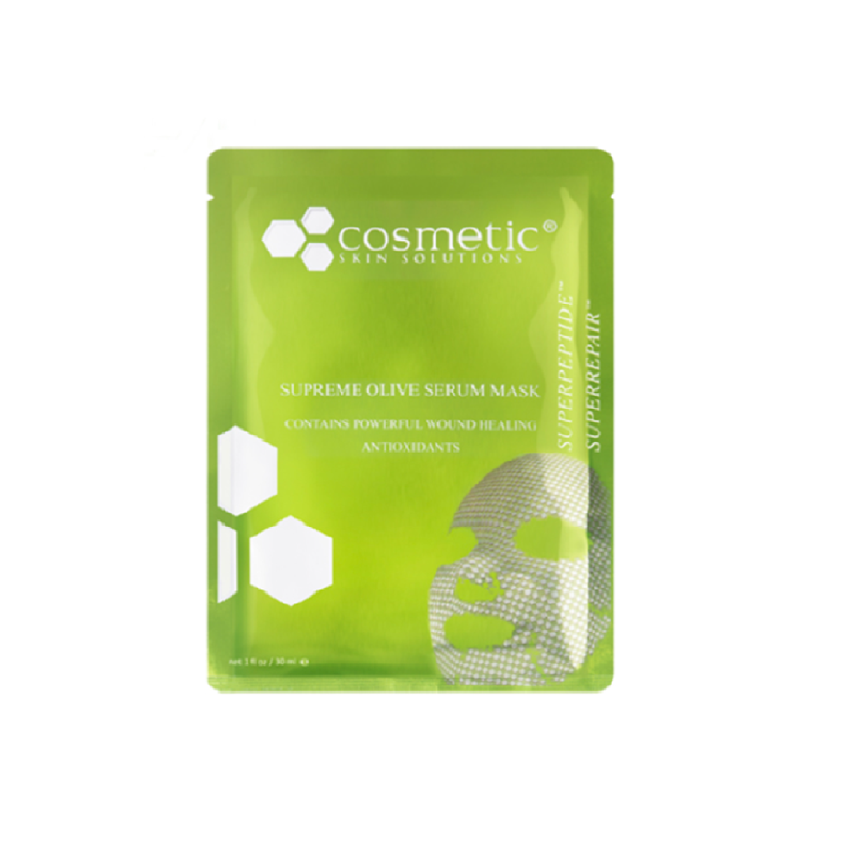 Olive Serum Facial Mask, mascarilla facial calmante y reparadora