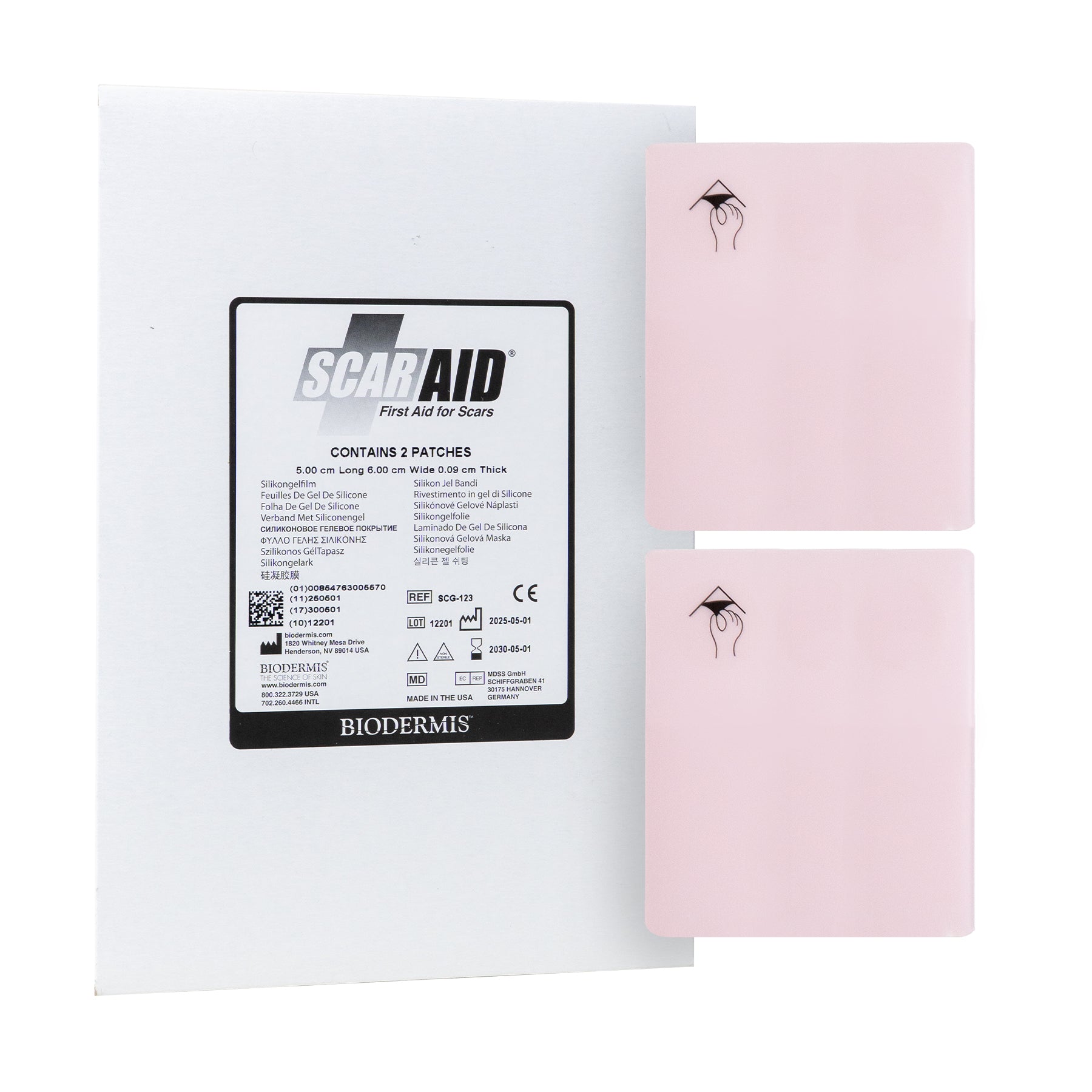 Scar Aid, parche de silicón grado médico para reducir cicatrices pequeñas. 2 piezas