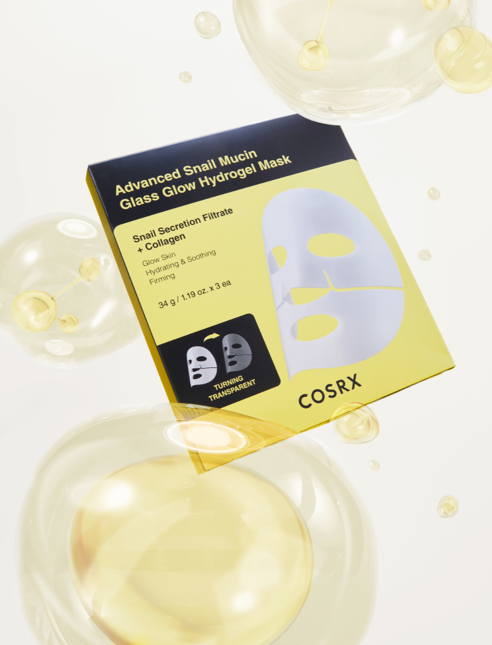Advanced Snail Mucin Glass Glow Hydrogel Mask