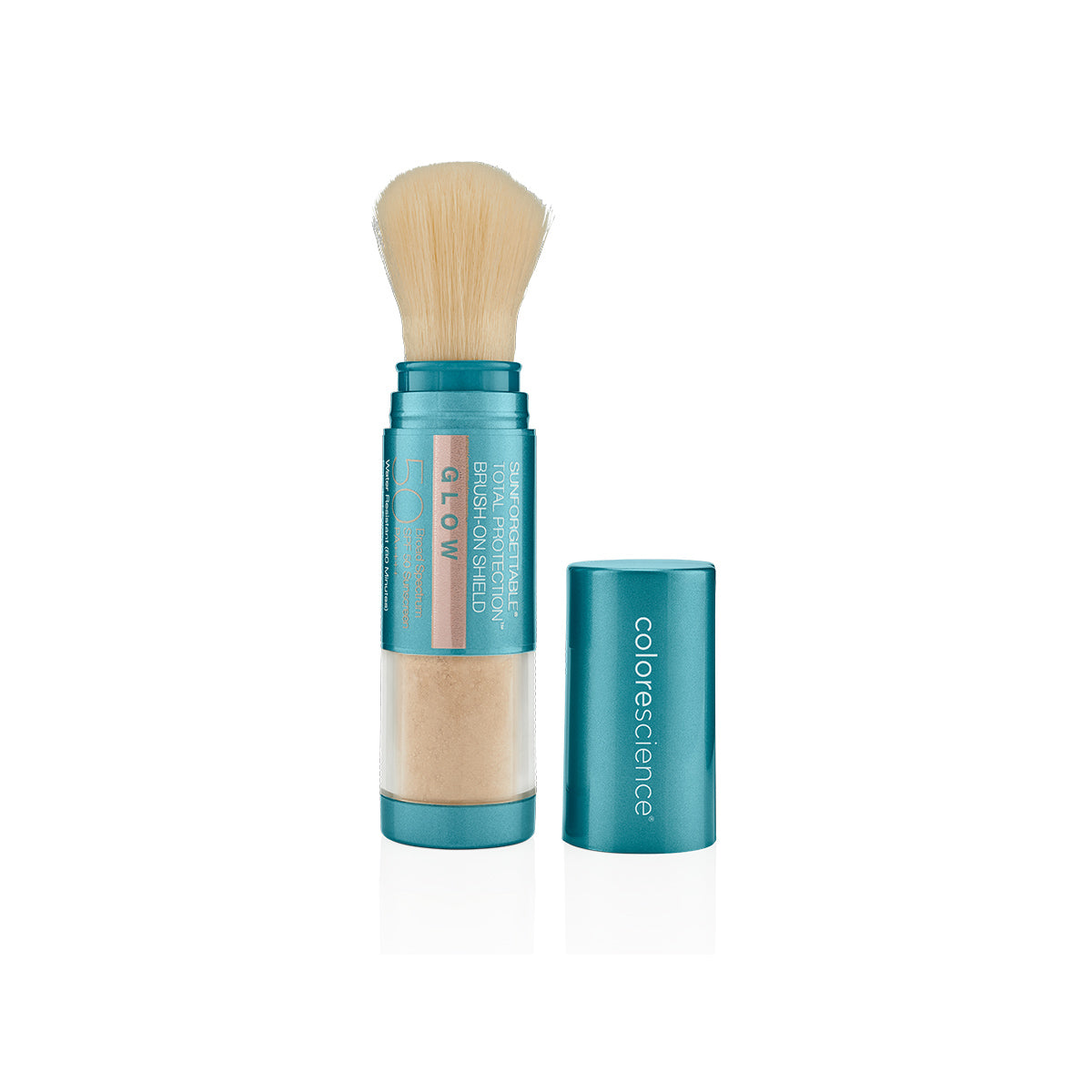 COLORESCIENCE. Brush-On Shield Glow SPF 50 - Brocha con protección sol ...