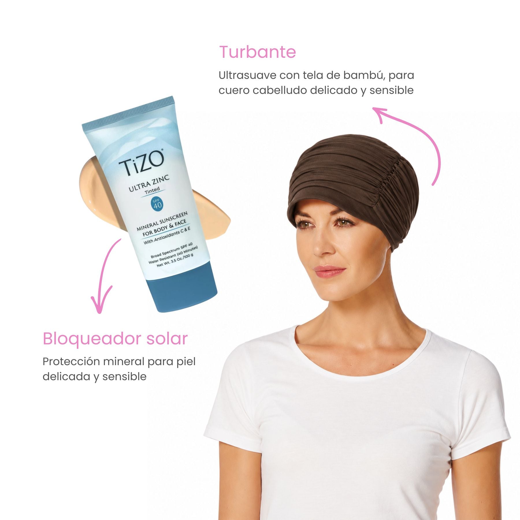 Kit Cuidado Esencial | Turbante Oncológico + Protector Solar SPF 40