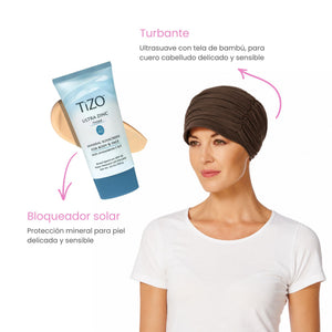 Kit Cuidado Esencial | Turbante Oncológico + Protector Solar SPF 40