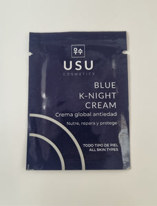 USU. Sachet Blue K Night, crema universal nutritiva. 2 ml MUESTRA