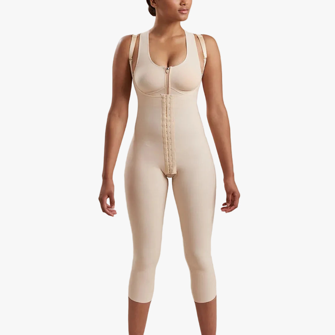 Faja Post Operatoria Hasta la Pantorrilla Con Tirantes y Broches, Primera Etapa