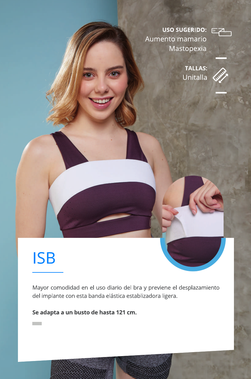 Marena. Banda estabilizadora post operatoria, aumento mamario