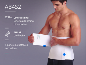 Banda abdominal ajustable unisex de 4 paneles separados