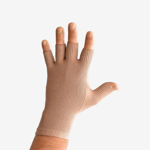 Guante de medio dedo con compresión para linfedema