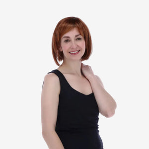 Change, peluca corte bob largo con contorno de franjas y flequillo