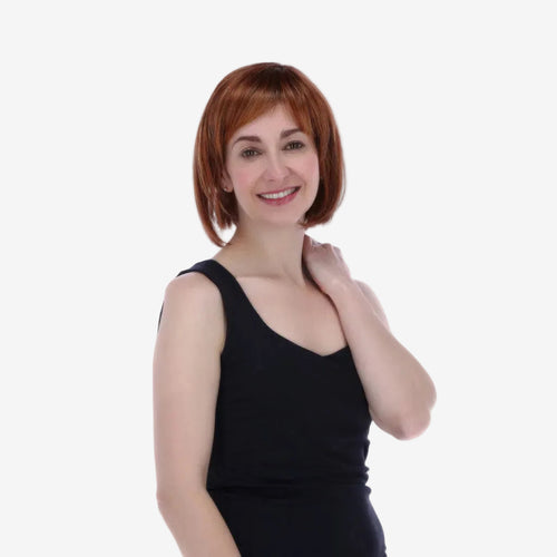 Change, peluca corte bob largo con contorno de franjas y flequillo