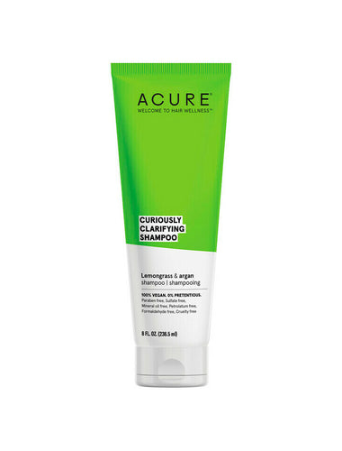 Acure. Curiously Clarifying Shampoo - Lemongrass,  limpieza profunda todo tipo de cabello.  236.5 ml