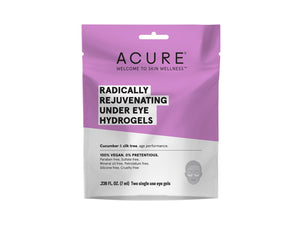 Acure. Radically Rejuvenating Under Eye Hydrogel Mask, para bolsas y arrugas de los ojos. 1 pieza.