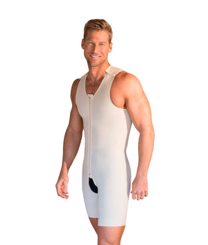 Faja Post Operatoria Masculina Con Cierre Hasta la Rodilla. Primeta Etapa