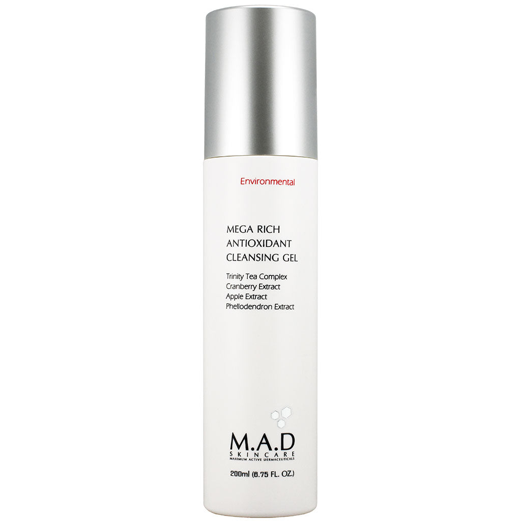 Mega Rich Antioxidant Cleansing Gel, limpiador con agentes nutritivos.