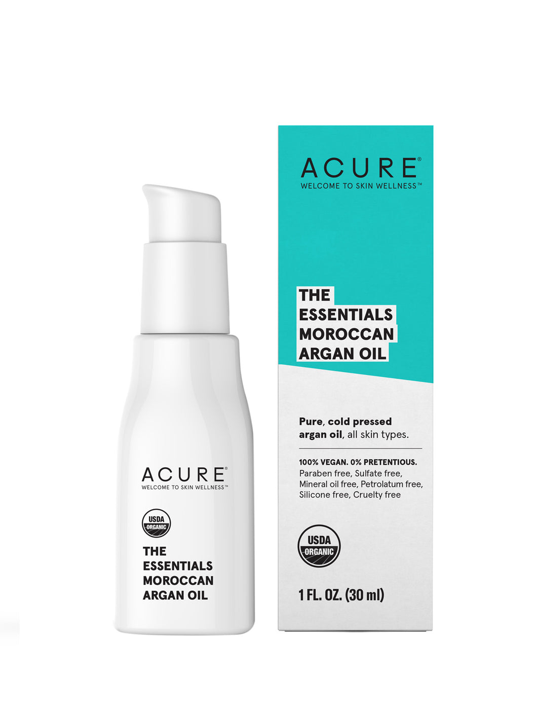 Acure. The Essentials Argan Oil, para cabello, rostro y cuerpo ultra hidratante y reparador. 30 ml