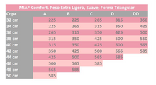 MIA® Comfort. Peso Extra Ligero, Suave, Forma Triángular. Prótesis mamaria externa post mastectomía